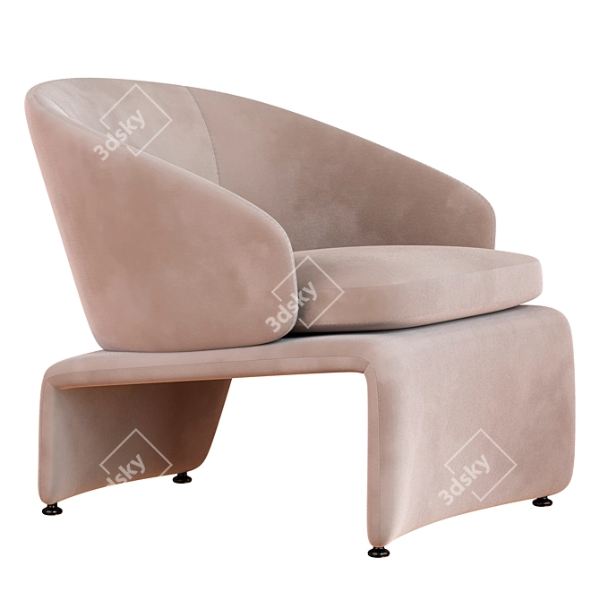 Modern Halley Armchair by Minotti 3D model image 2