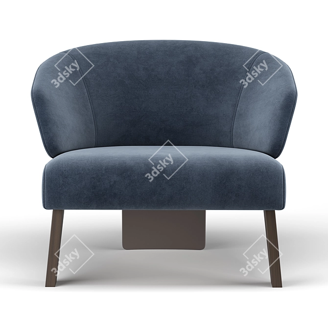 Reeves XL Armchair: Sleek & Spacious 3D model image 3