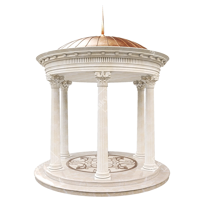 Elegant Outdoor Rotunda Gazebo 3D model image 1