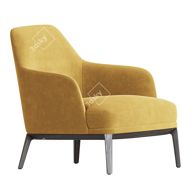 Poliform Jane Large Armchair: Stylish, Spacious, and Comfortable 3D model image 3