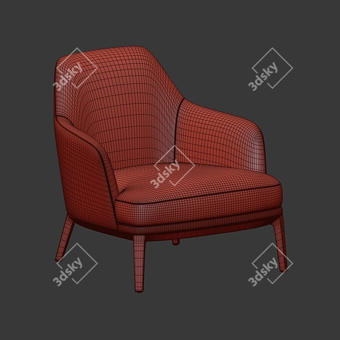 Poliform Jane Large Armchair: Stylish, Spacious, and Comfortable 3D model image 4