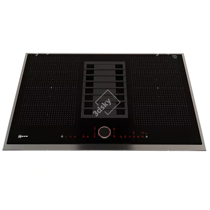 Neff T58TS6BN0: Induction Hob with Integrated Cooker Hood 3D model image 1