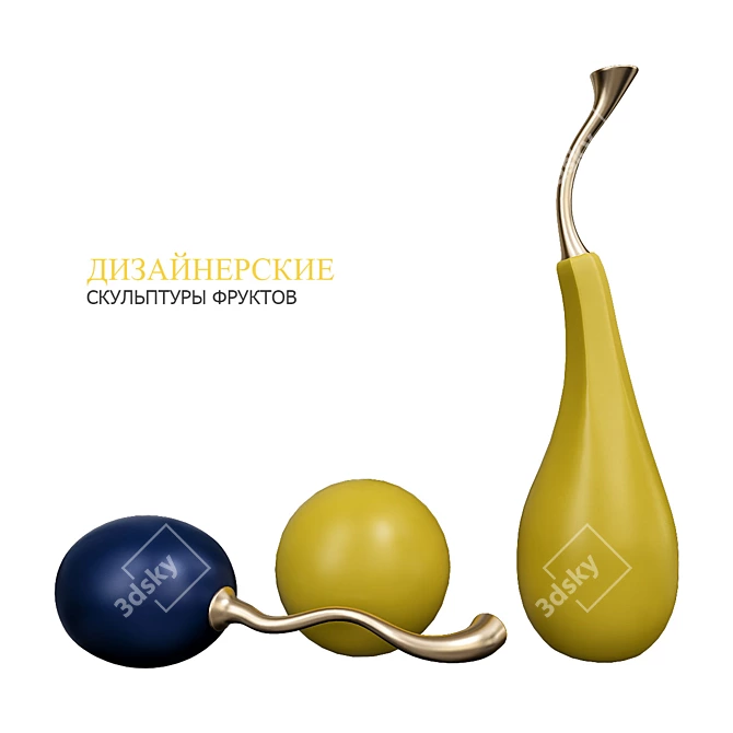 ImperiumLoft Designer Fruit Sculptures 3D model image 1