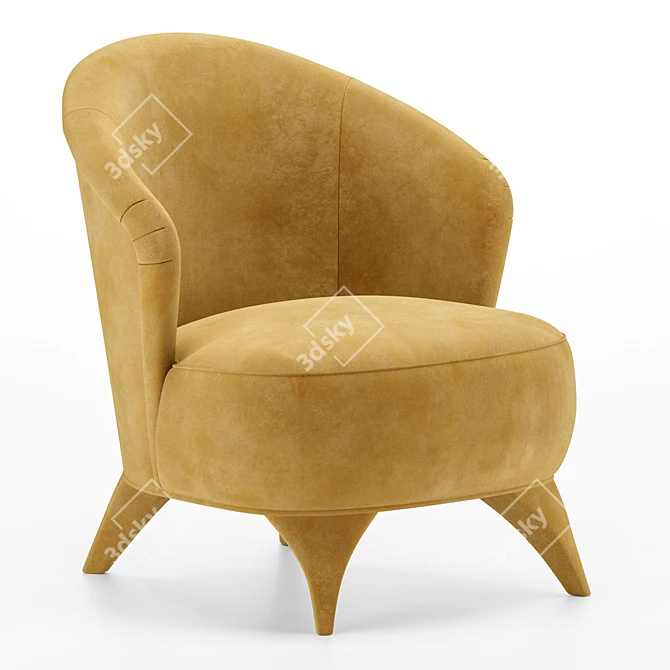 1950 ATMOSFERA Armchair: Italian Craftsmanship by Vibieffe 3D model image 1