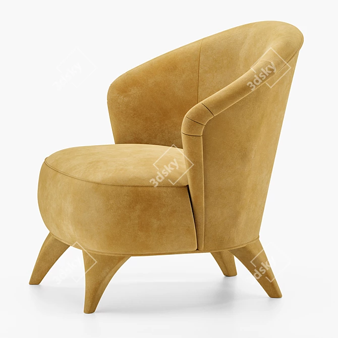 1950 ATMOSFERA Armchair: Italian Craftsmanship by Vibieffe 3D model image 3