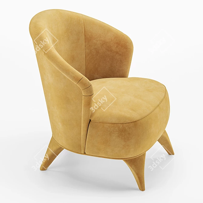 1950 ATMOSFERA Armchair: Italian Craftsmanship by Vibieffe 3D model image 4