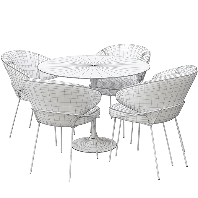 Modern Kinley Chair & Apriori T Dining Table 3D model image 3