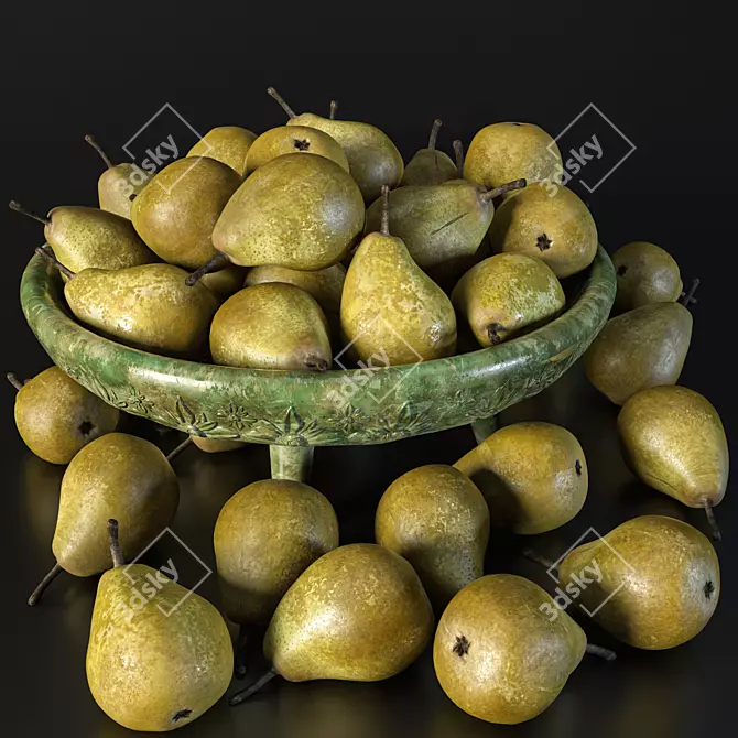 Juicy and Fresh Pears 3D model image 1