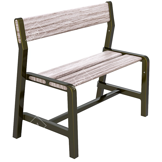 Modern Beech Red Children's Bench - YPPERLIG by IKEA 3D model image 2