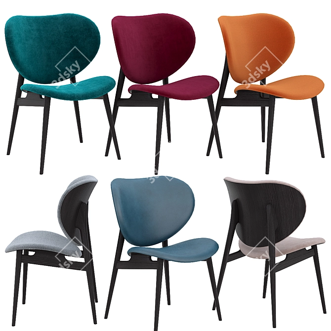 Alma Leather Chair: Sophisticated Comfort for Your Space 3D model image 2