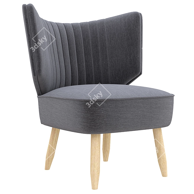 Duke Chair - Easy Velvet: Modern, Stylish, Comfortable 3D model image 2