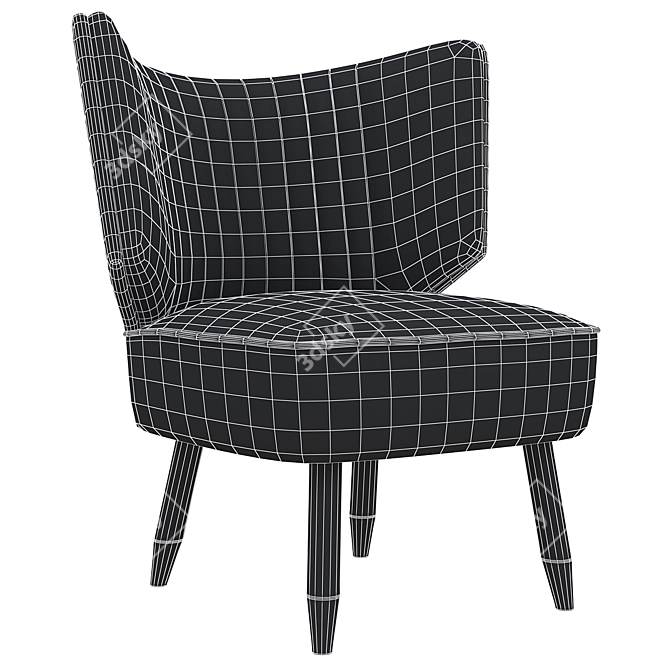 Duke Chair - Easy Velvet: Modern, Stylish, Comfortable 3D model image 4