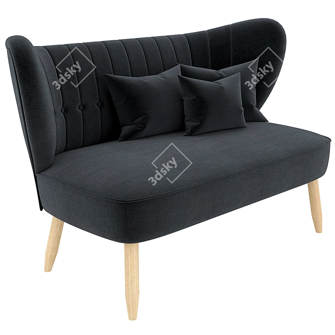 Modern Fit Two-Seater Sofa 3D model image 2