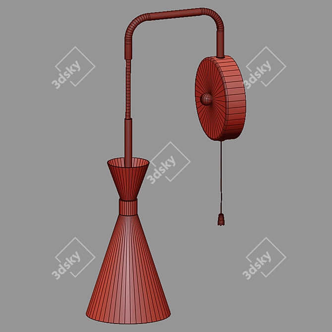 Bogate's Glustin: Stylish Loft Wall Lamp 3D model image 2
