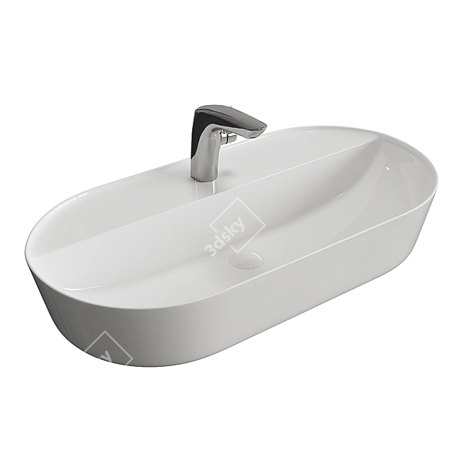 Elegant BelBagno Washbasin BB1347 3D model image 1