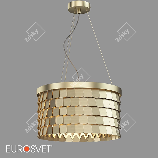 Bogate's Corazza Pendant: Modern Metal Lamp 3D model image 1