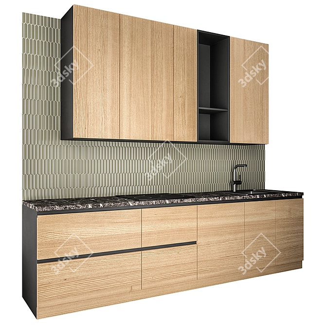 Elegant Tate Collection Kitchen 3D model image 1