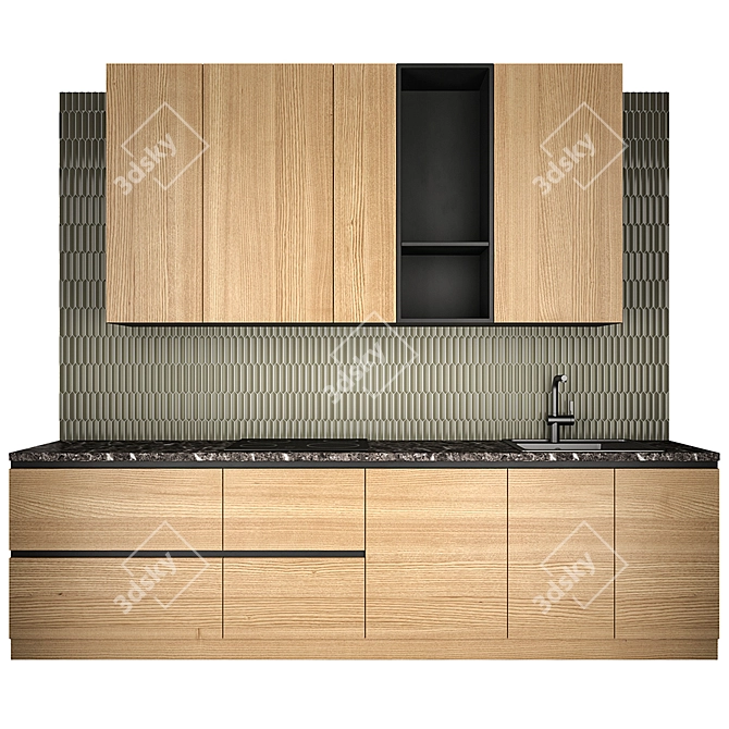 Elegant Tate Collection Kitchen 3D model image 2