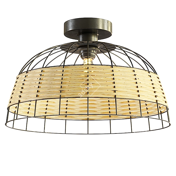 Elegant ANWICK 43398 Ceiling Light 3D model image 1