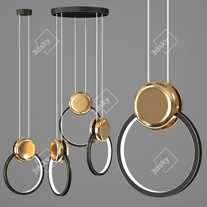 Sleek Pendant Light - Modern Elegance 3D model image 4