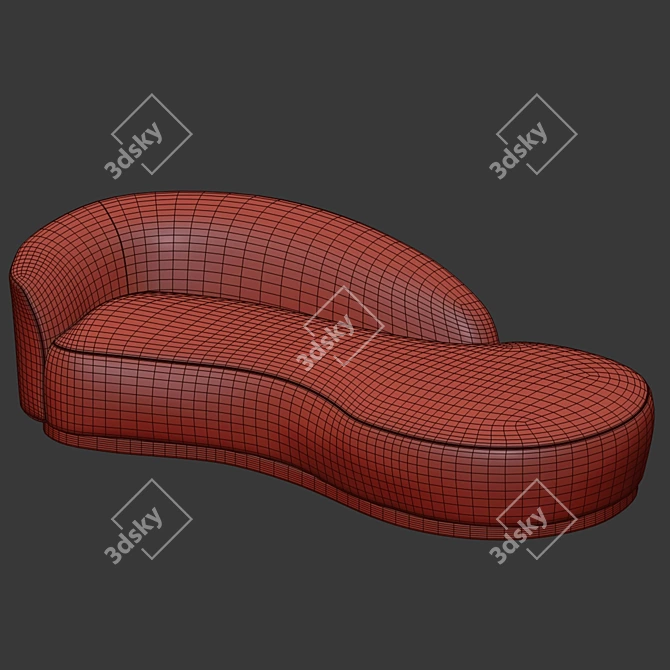 Organic Shape, Pausa Upholstery: Sofa Bernd 3D model image 3