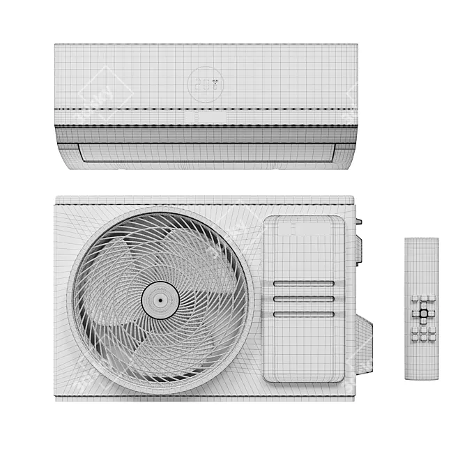 Bosch CL3000i: Smart Inverter Air Conditioner 3D model image 6