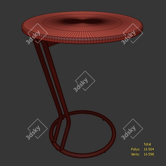 Modern Metal Side Table 3D model image 3