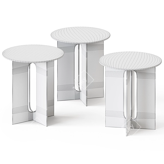 Stylish Androgyne Side Table 3D model image 2