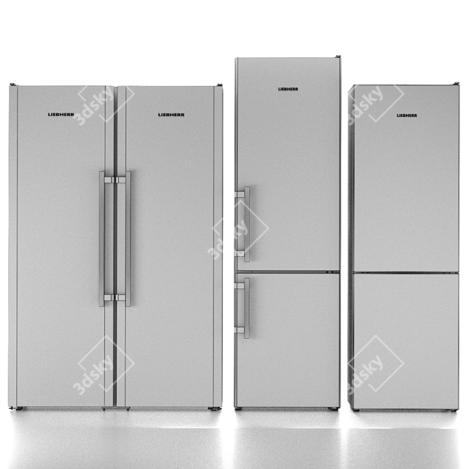 Liebherr Refrigerator Set 4: SBSbs 7263-20, CNbs 4015, CNel 4313 3D model image 6