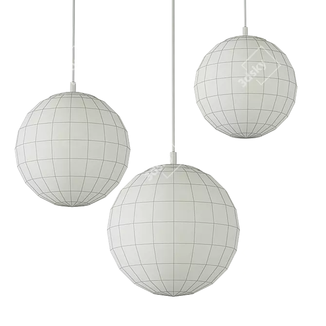 Glamorous Mirror Ball Pendant 3D model image 2