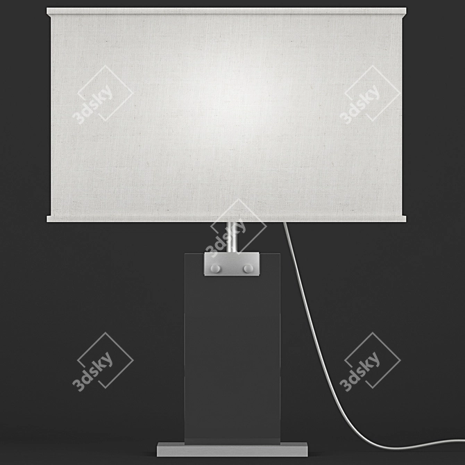 Rectangular Crystal Accent Lamp 3D model image 3