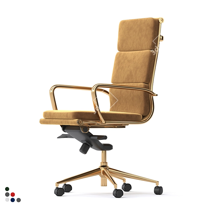 Luxurious Vitra Soft Pad Chair 3D model image 3