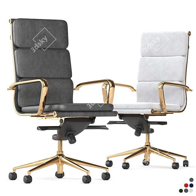 Luxurious Vitra Soft Pad Chair 3D model image 4