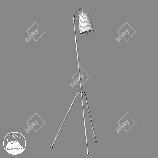 Sleek T6112a Floor Lamp 3D model image 2