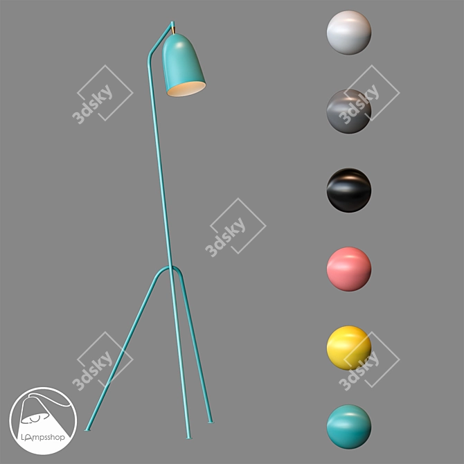 Sleek T6112a Floor Lamp 3D model image 3