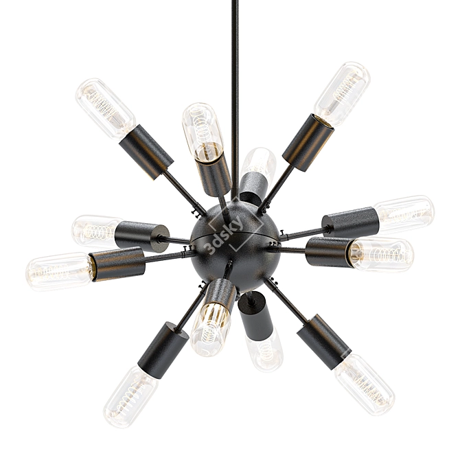 Modern Sputnik Pendant Light 3D model image 1