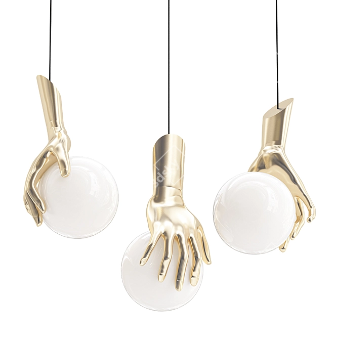 Golden Touch Pendant Lamp 3D model image 1