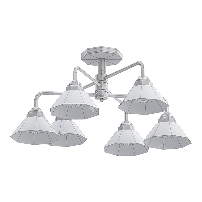 Lussole LSP-8186 Ceiling Chandelier 3D model image 2