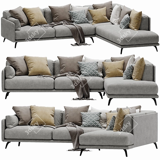 Elegant Ditre Italia Krisby Sectional 3D model image 3