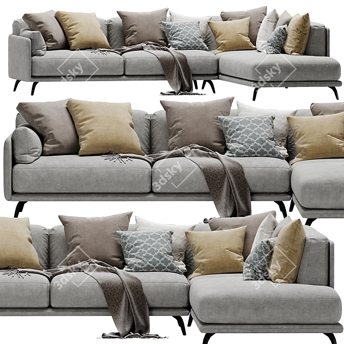 Elegant Ditre Italia Krisby Sectional 3D model image 10