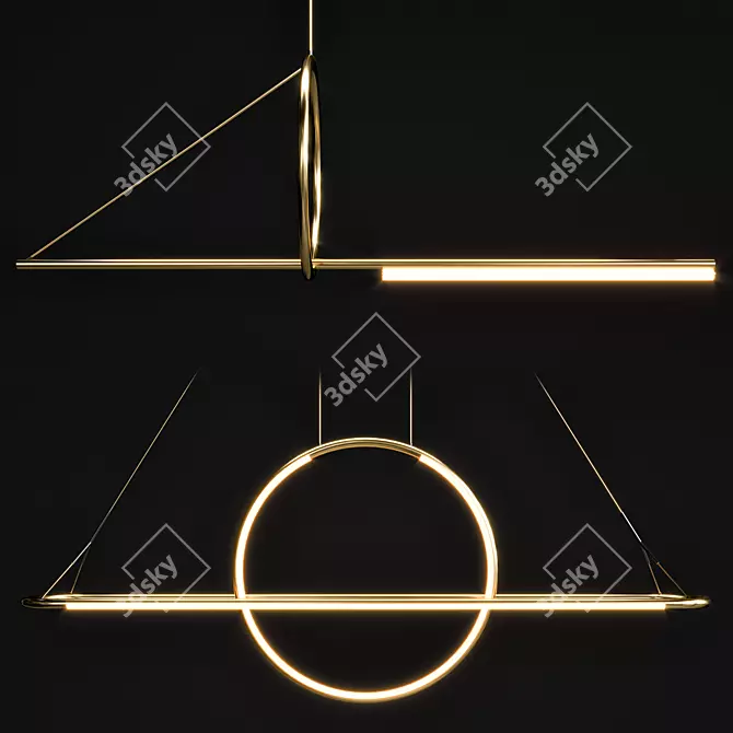 DAGRUNG & SIRIS Pendant Light: Contemporary Elegance Illuminated 3D model image 1