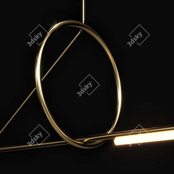 DAGRUNG & SIRIS Pendant Light: Contemporary Elegance Illuminated 3D model image 5