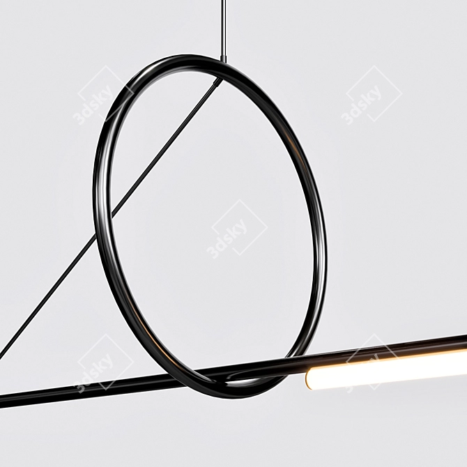 DAGRUNG & SIRIS Pendant Light: Contemporary Elegance Illuminated 3D model image 6