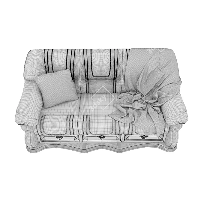 Luxury Brown PBR Sofa Lord 3D model image 5