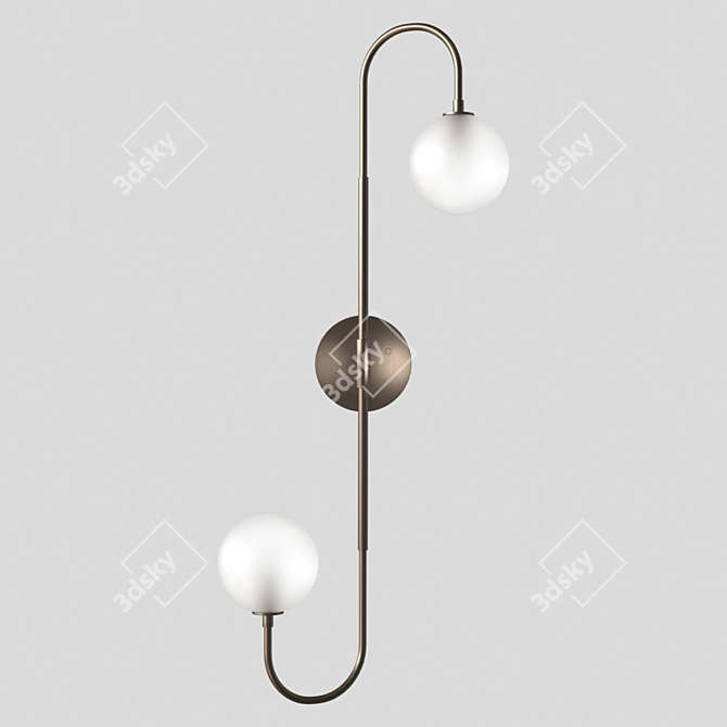 Sleek Piega Wall Lamp 3D model image 1