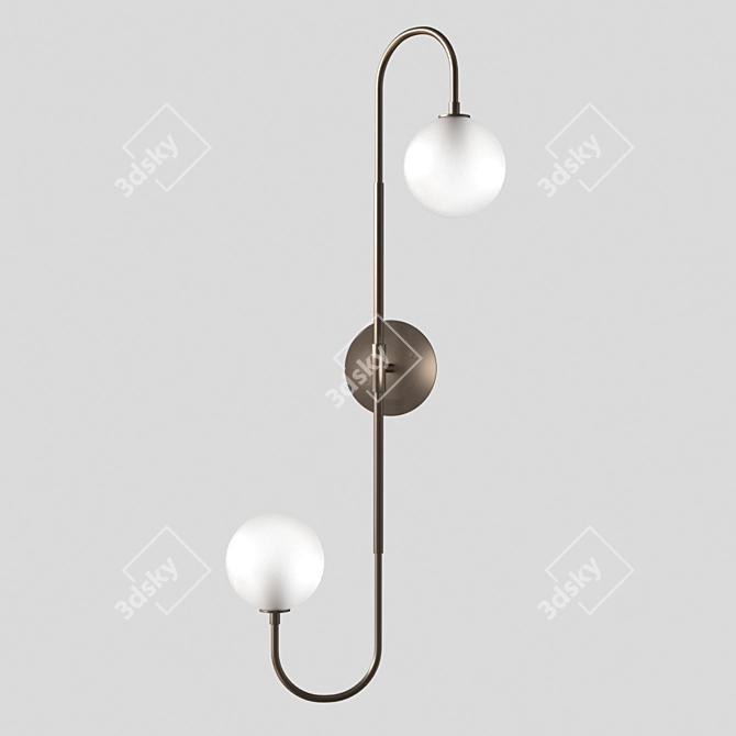 Sleek Piega Wall Lamp 3D model image 2