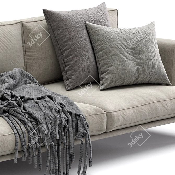 Contemporary Alexis Sofa: Modern Comfort in Millimeters 3D model image 6