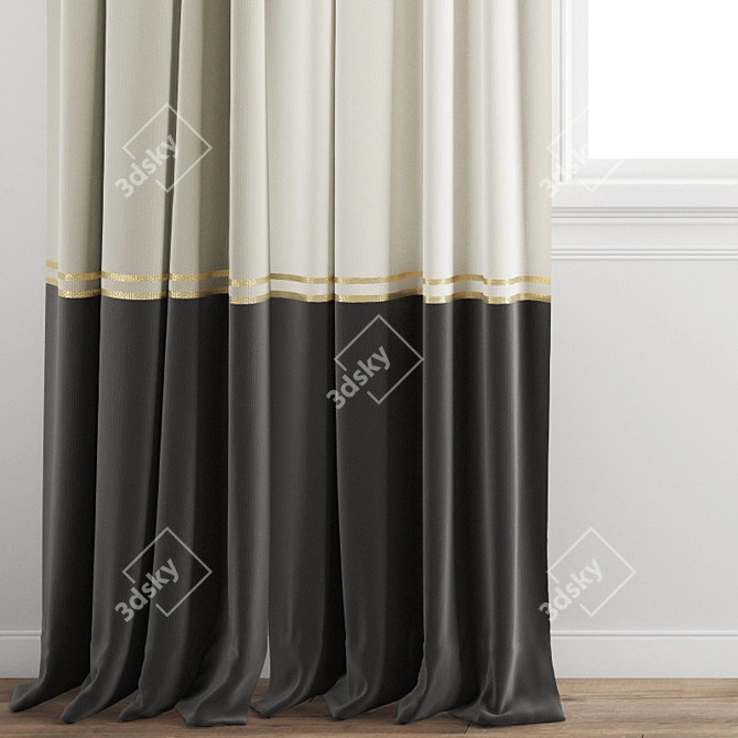 Premium Poly Curtain Model 3D model image 2