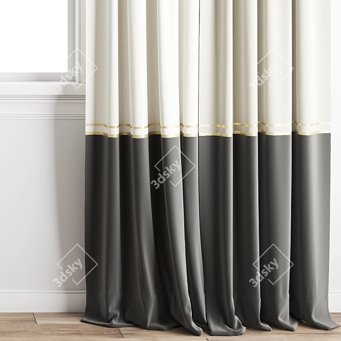 Premium Poly Curtain Model 3D model image 3