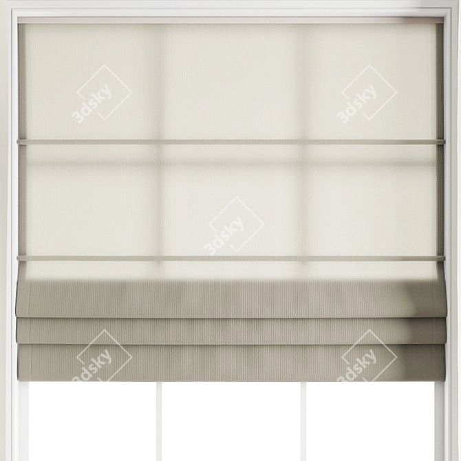 Premium Poly Curtain Model 3D model image 4